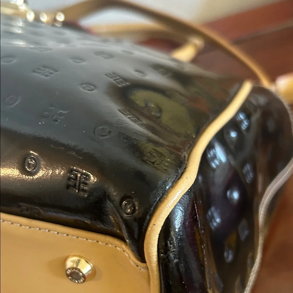 Arcadia Black and Tan Satchel